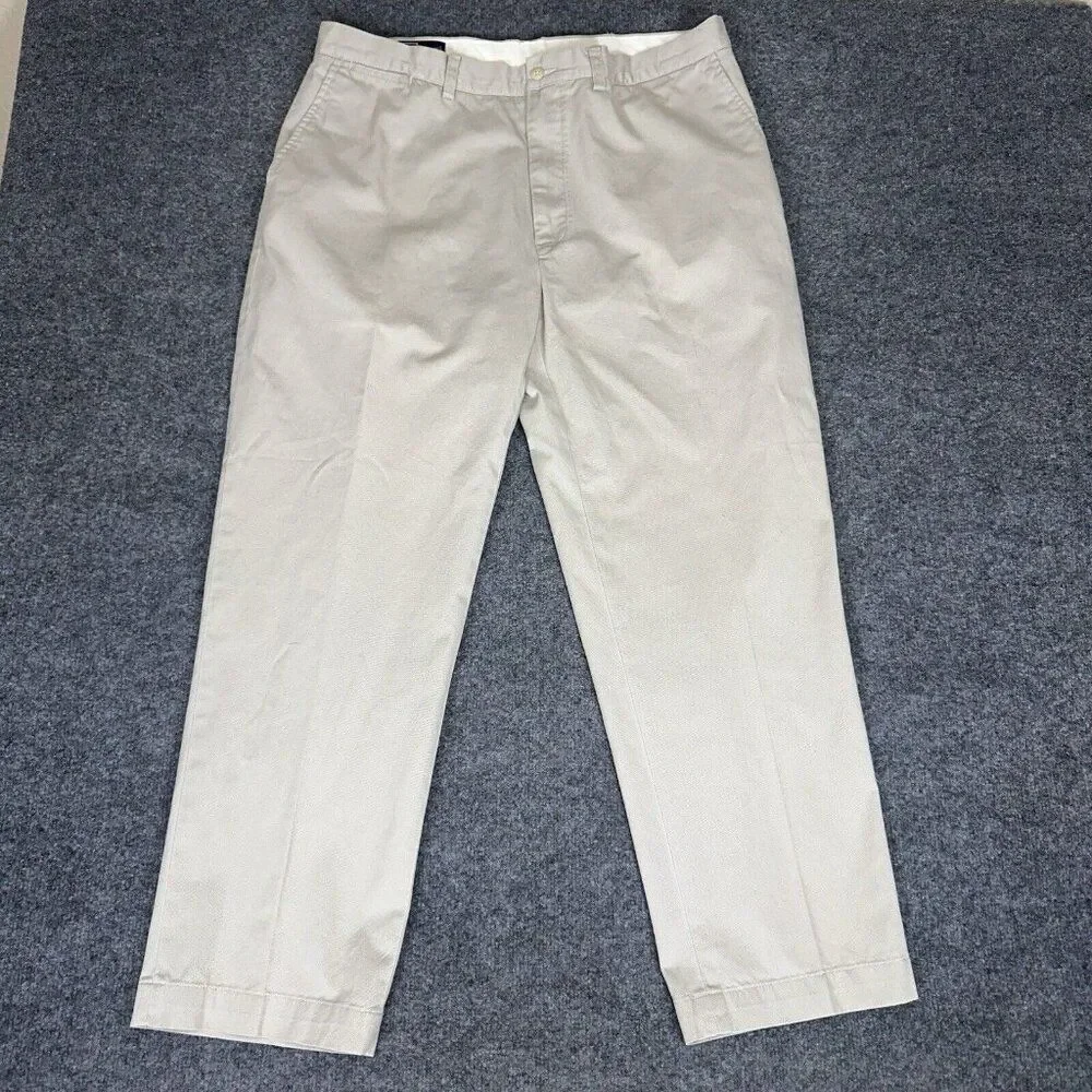 Polo Ralph Lauren Prospect Dress Pant Men 38x30 (37x29) Beige Mid Rise VTG Adult